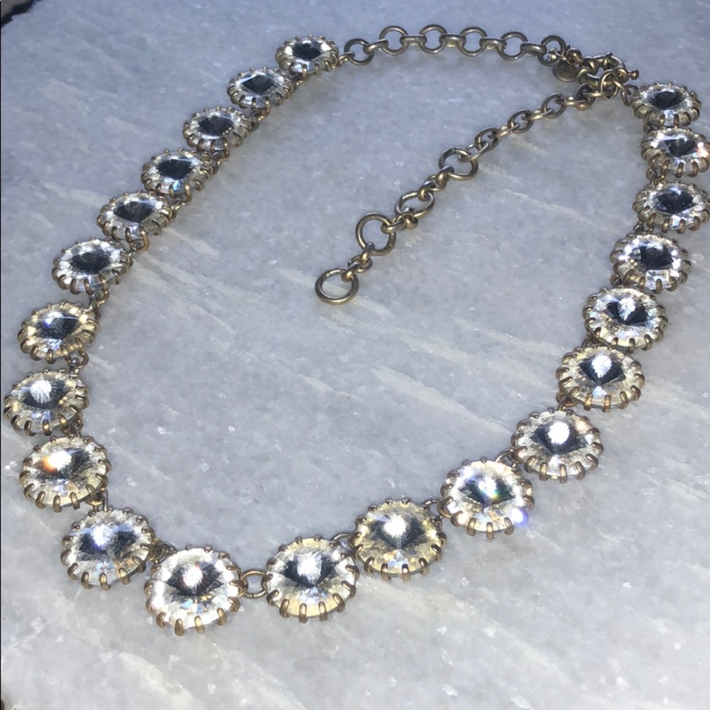 J. Crew Venus Flytrap Crystal Statement Necklace - image 3